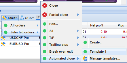 Automated close window